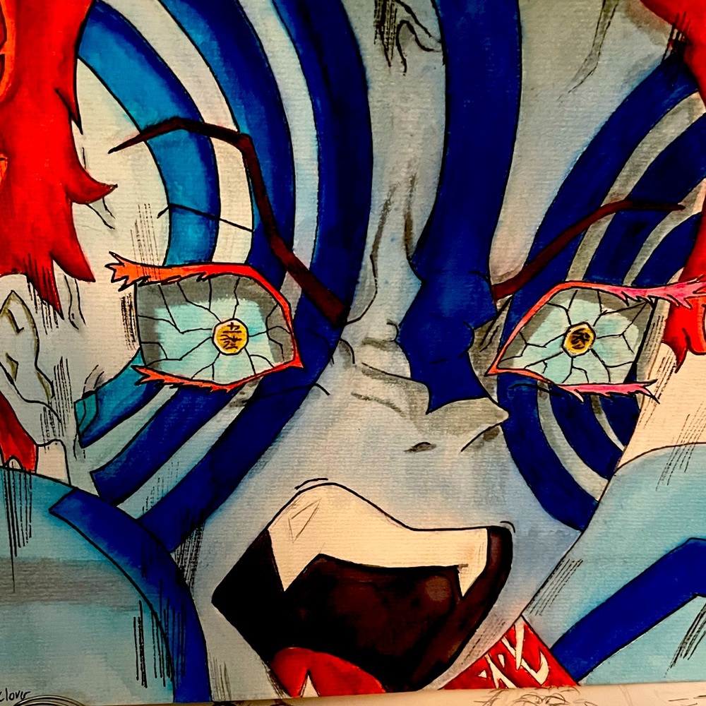 Demonslayer Akaza Upper Moon 3 Painting
